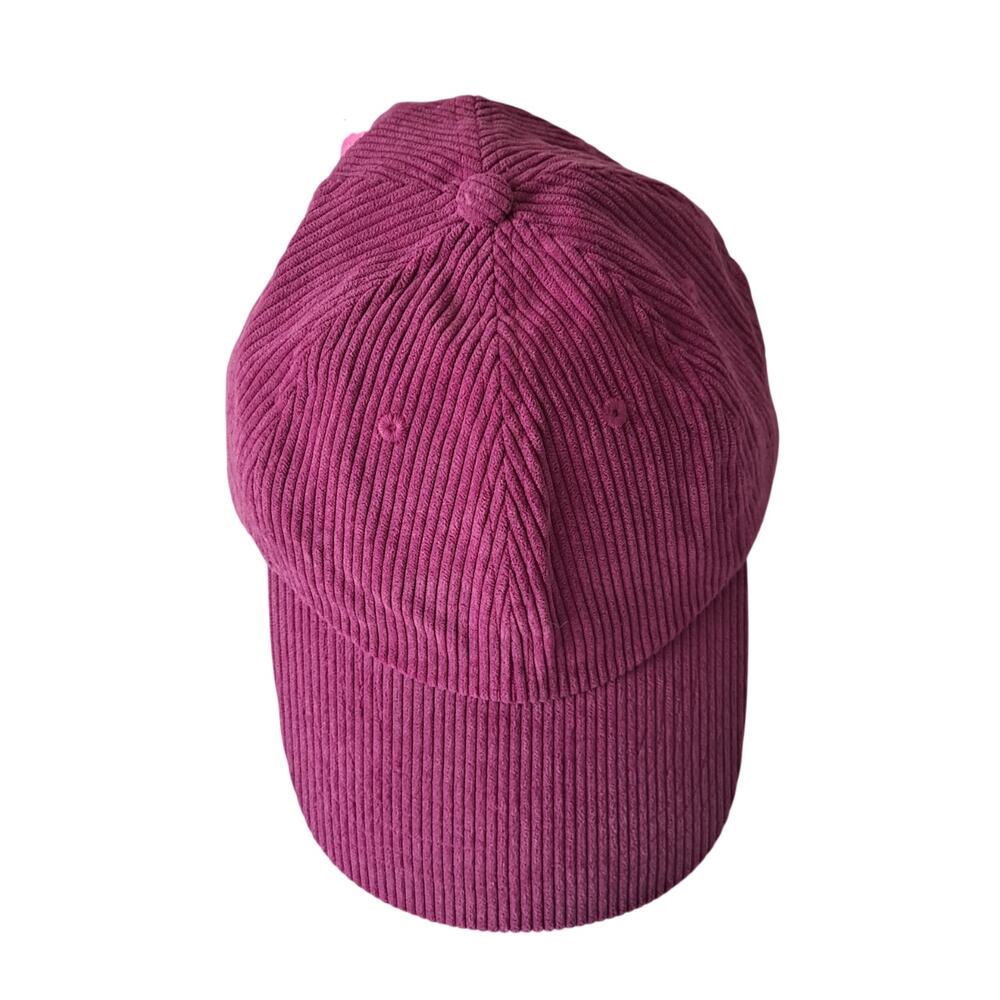 NWT Anthropologie Corduroy Baseball Cap Adjustable Buckle Strap Pink Womens OSFA - Picture 2 of 10